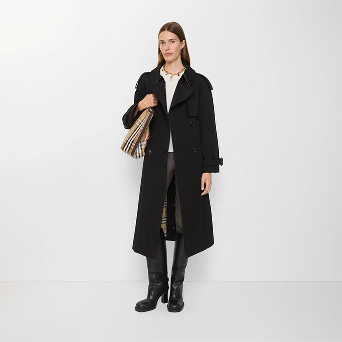 burberry fitzrovia long lightweight gabardine trench coat